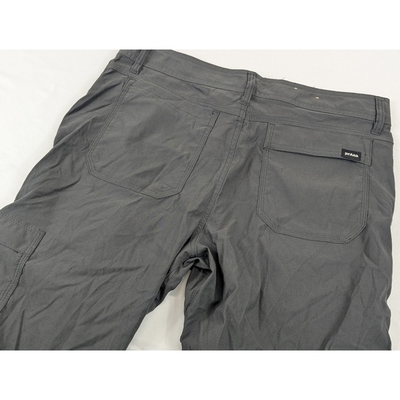 Prana Stretch Zion Straight Pants Hiking Belt Roll Snap Up - Picture 3 of 11